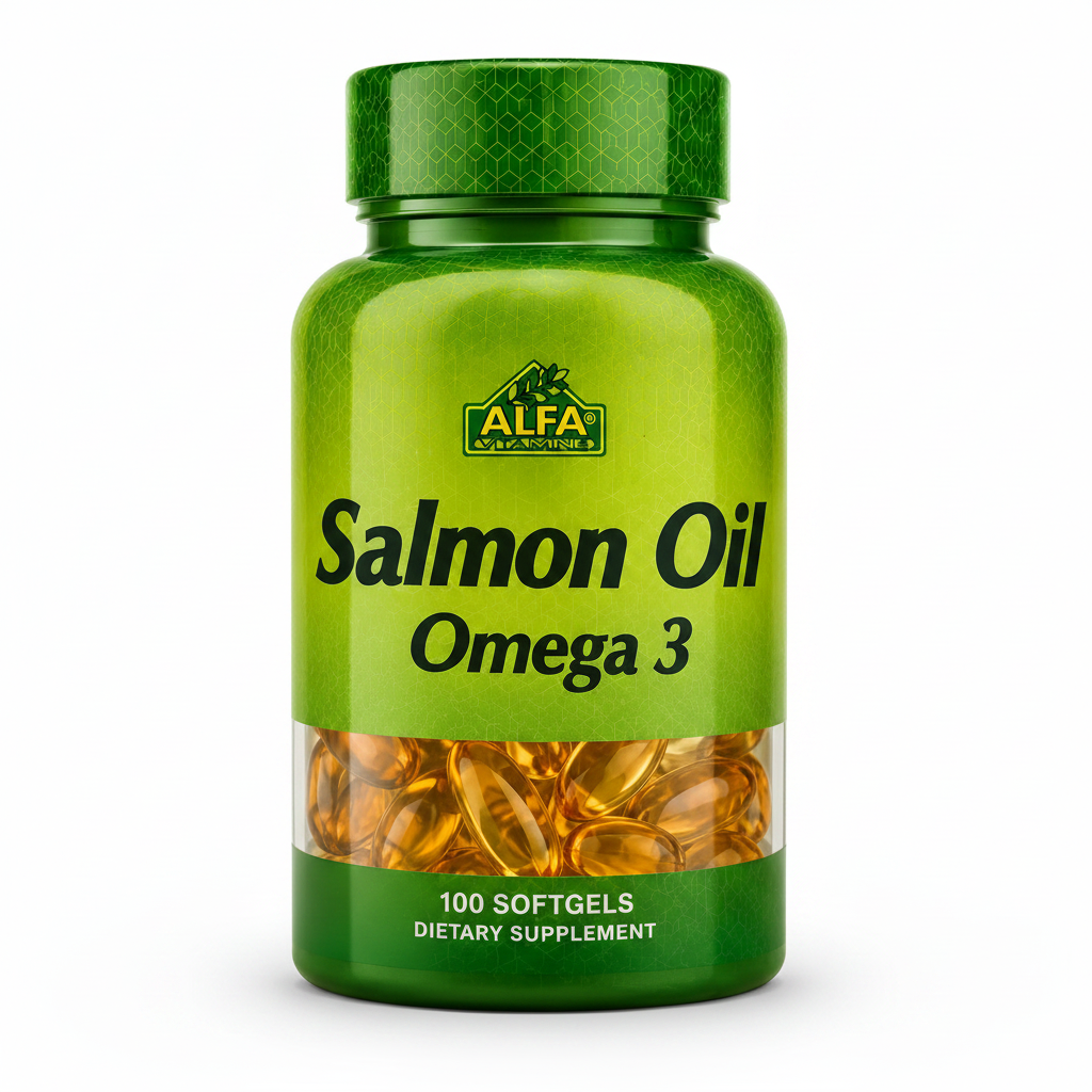 Alfa Vitamins Salmon Oil Omega 3 – 100 Softgels